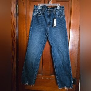 Just Black Denim womens 29 NWT HR Vintage straight leg dark denim.